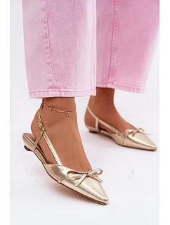 Dámské sandály z umělé kůže na nízkém podpatku Zlaté Jelmera