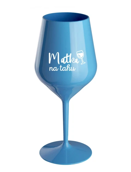 MATKA NA TAHU - modrá nerozbitná sklenice na víno 470 ml MATKA NA TAHU - modrá nerozbitná sklenice na víno 470 ml