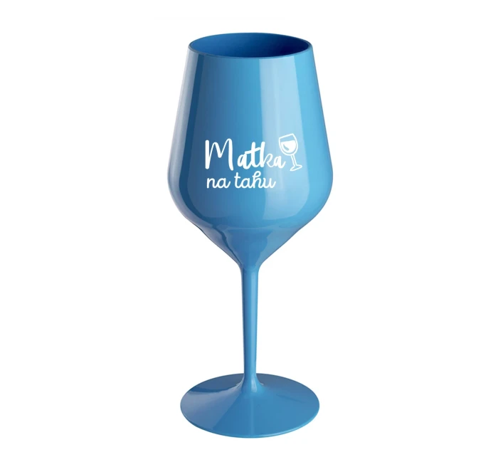 MATKA NA TAHU - modrá nerozbitná sklenice na víno 470 ml MATKA NA TAHU - modrá nerozbitná sklenice na víno 470 ml