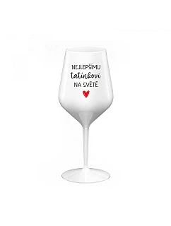 NEJLEPŠÍMU model 22168003 NA SVĚTĚ bílá nerozbitná sklenice na víno 470 ml - Giftela