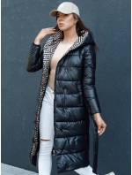 Dámský prošívaný zimní kabát s kapucí GRACE černý FashionStreet TY4501