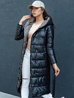 Dámský prošívaný zimní kabát s kapucí GRACE černý FashionStreet TY4501