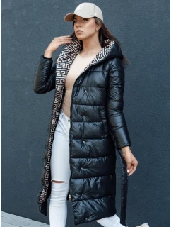 Dámský prošívaný zimní kabát s kapucí GRACE černý FashionStreet TY4501