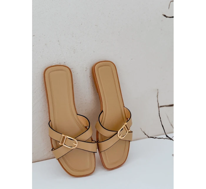 Dámské žabky khaki model 21990188 - Dstreet