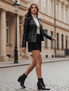 Dámské podzimní černé kozačky Dstreet ZY1018