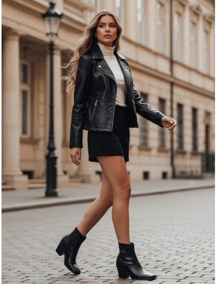 Dámské černé kozačky model 21991953 - Dstreet