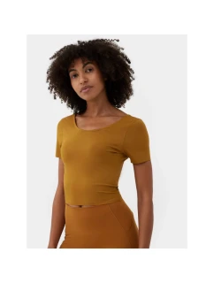 Dámské rychleschnoucí tričko na jógu 4F crop top