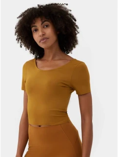 Dámské rychleschnoucí tričko na jógu 4F crop top