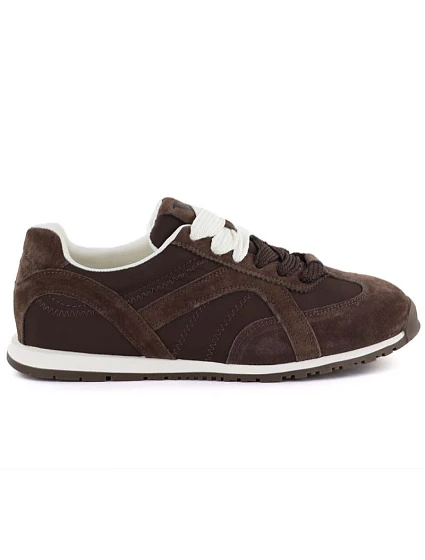 Dámské semišové hnědé kožené polobotky model 22068887 - VINCEZA