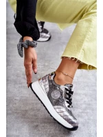 Dámská sportovní obuv na klínku GOE KK2N4083 stříbrne Dámská sportovní obuv na klínku GOE KK2N4083 stříbrne