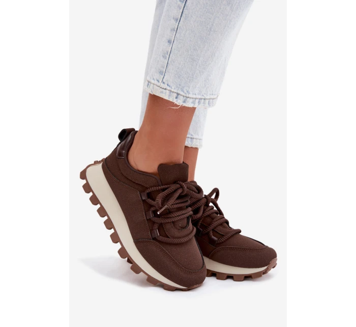 Sportovní tenisky na platformě Čokoládové Riadella