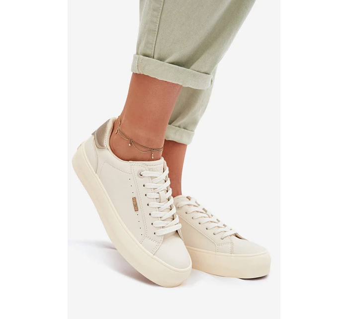 Sneakers na platformě Big Star TT274806 Béžové