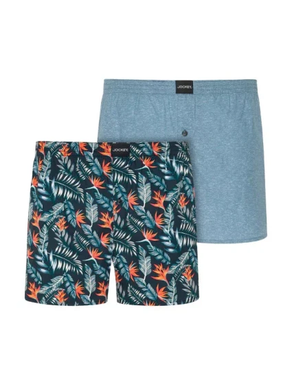 Pánské trenýrky 2Pack modré s potiskem model 19641882 - Jockey Pánské trenýrky 2Pack modré s potiskem model 19641882 - Jockey