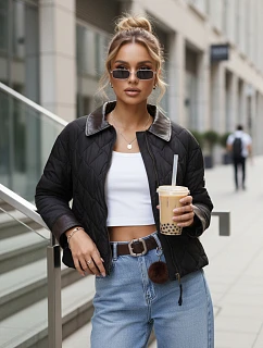 Dámská přechodná bunda TY5622 černá - FashionStreet