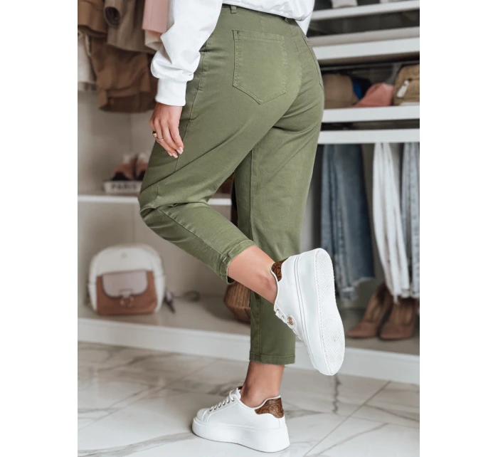 Dámské chinos kalhoty CHINOSKA khaki FashionStreet kalhoty UY2558