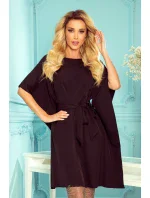 SOFIA - Černé dámské motýlkové šaty 287-12