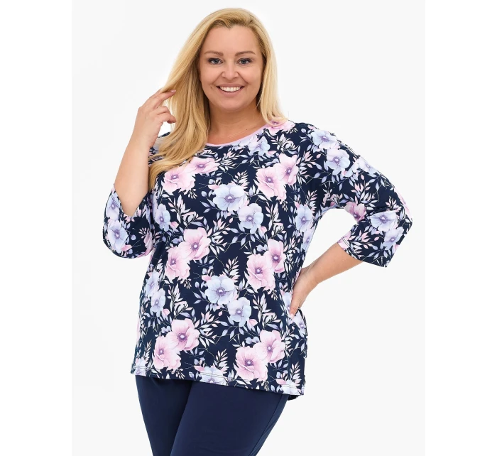 model 21236392 Anabel 3/4 3XL5XL dámské pyžamo - Cornette