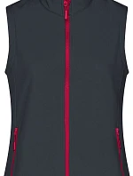 Daiber JN 1127 Dámská 2-vrstvá promo softshellová vesta 02.1127 iron grey/red