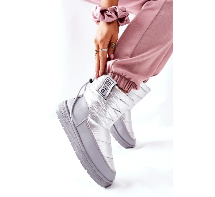 Dámské Sněhule Big Star model 21561942 Stříbrné - Big Star Shoes Dámské Sněhule Big Star model 21561942 Stříbrné - Big Star Shoes