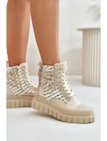 Vysoké Dámské Tenisky Na Masivní Platformě Světle Béžové Kernia Vysoké Dámské Tenisky Na Masivní Platformě Světle Béžové Kernia