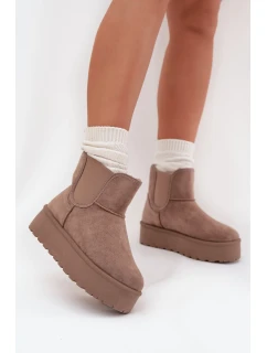 Dámské Sněhule S Elastickou Vsadkou Khaki Kiora