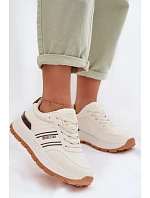 Dámské tenisky na platformě Big Star model 22042715 HiPoly System Béžové - Big Star Shoes