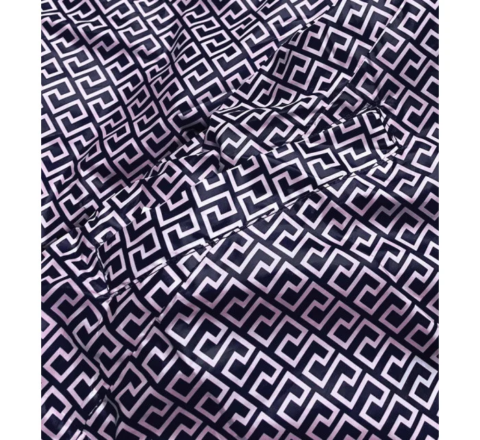 Tmavě modrá oboustranná dámská prošívaná bunda (B9775-3)