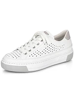 Rieker W RKR642 bílá kožená prolamovaná obuv