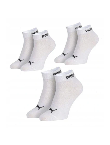 Puma unisex ponožky, 3 ks v balení, nad kotník, bavlněné, bílé, pohodlné Puma unisex ponožky, 3 ks v balení, nad kotník, bavlněné, bílé, pohodlné