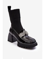 Dámské boty s na podpatku D&A černé model 21636777 - S.Barski