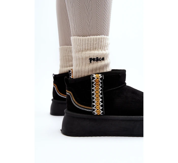 Sněhule Na Platformě S Vzorem Černé model 21645925 - Boto Sněhule Na Platformě S Vzorem Černé model 21645925 - Boto