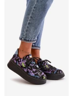 Kožené Sportovní Boty Na Platformě Fialové model 21670482 - Maciejka Kožené Sportovní Boty Na Platformě Fialové model 21670482 - Maciejka