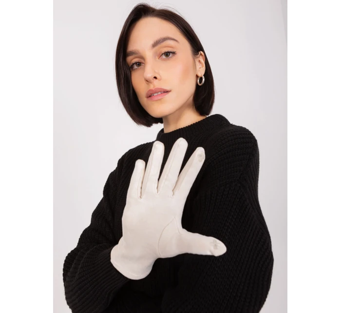 Rękawiczki AT RK model 19040842 jasny beżowy - FPrice Rękawiczki AT RK model 19040842 jasny beżowy - FPrice