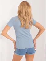 Bluzka model 19648680 szaro niebieski - FPrice Bluzka model 19648680 szaro niebieski - FPrice