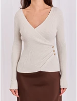 Sweter IR SW model 22285638 jasny beżowy - FPrice Sweter IR SW model 22285638 jasny beżowy - FPrice