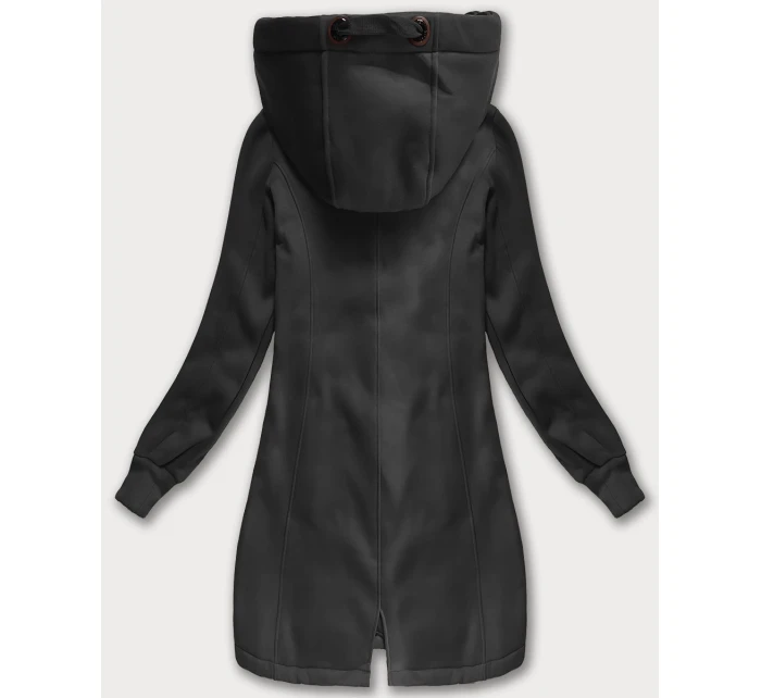 Dlouhá dámská mikina s kapucí (AMG-675/2) grafit - Goodlooking