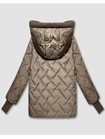 Dámská bunda s pletenými vsadkami S'West beige (B8561-12) Dámská bunda s pletenými vsadkami S'West beige (B8561-12)