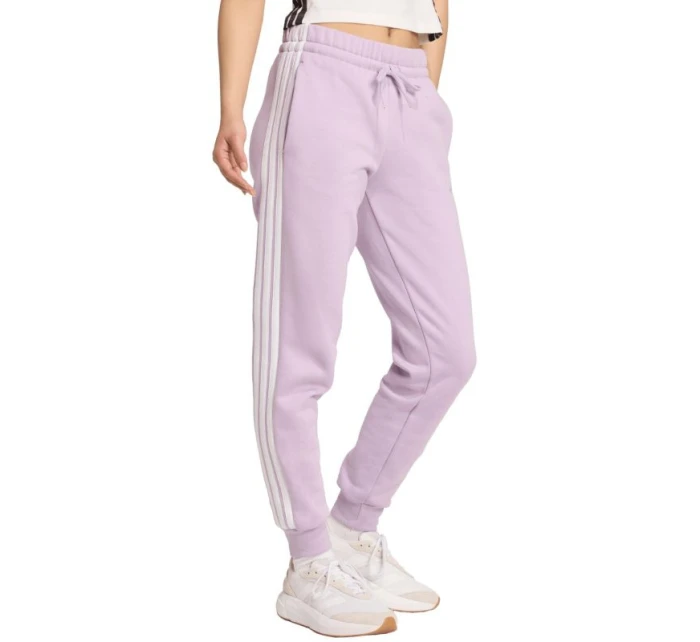 Dámské kalhoty adidas Essentials 3-Stripes Fleece Slim růžové JY3097 dámské Dámské kalhoty adidas Essentials 3-Stripes Fleece Slim růžové JY3097 dámské