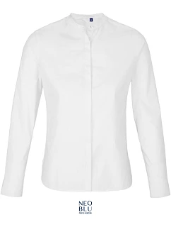Women Popelínová halenka s dlouhým rukávem white model 22499781 - NEOBLU