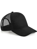 Beechfield B 643 5 panelová kšiltovka "Suede Snapback Trucker" 53.0643 black