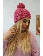 Fleecová čepice Fiona model 18751239 fuchsiová + světle pudrově růžová - K-Fashion Fleecová čepice Fiona model 18751239 fuchsiová + světle pudrově růžová - K-Fashion