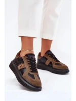 Dámské kožené tenisky na platformě Daniel Lopez Just Dare – černé