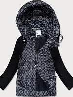 Přechodová bunda nadměrné velikosti ze směsových materiálů Vaston black (F-23729-2#)