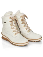 Kožené nepromokavé zateplené boty W white model 21391182 - Rieker