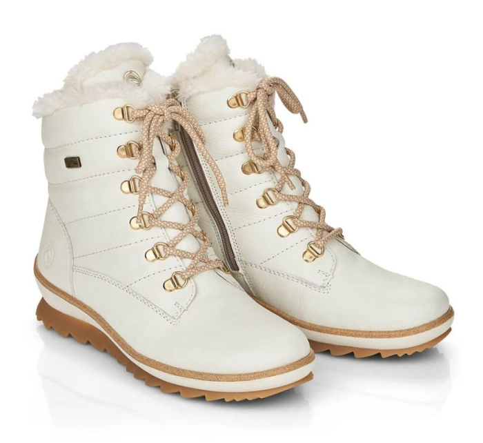 Kožené nepromokavé zateplené boty W white model 21391182 - Rieker