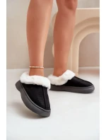 Dámské Pantofle S Kožešinou Černé Zinntia Dámské Pantofle S Kožešinou Černé Zinntia