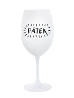 PÁTEK - bílá sklenice na víno 350 ml