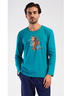 Pánské pyžamo dlouhé Méďa Ospalec