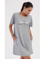 Dámské domácí šaty s krátkým rukávem model 20585156 - Vienetta Dámské domácí šaty s krátkým rukávem model 20585156 - Vienetta