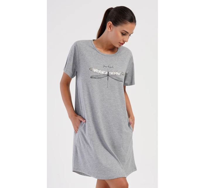 Dámské domácí šaty s krátkým rukávem model 20585156 - Vienetta Dámské domácí šaty s krátkým rukávem model 20585156 - Vienetta